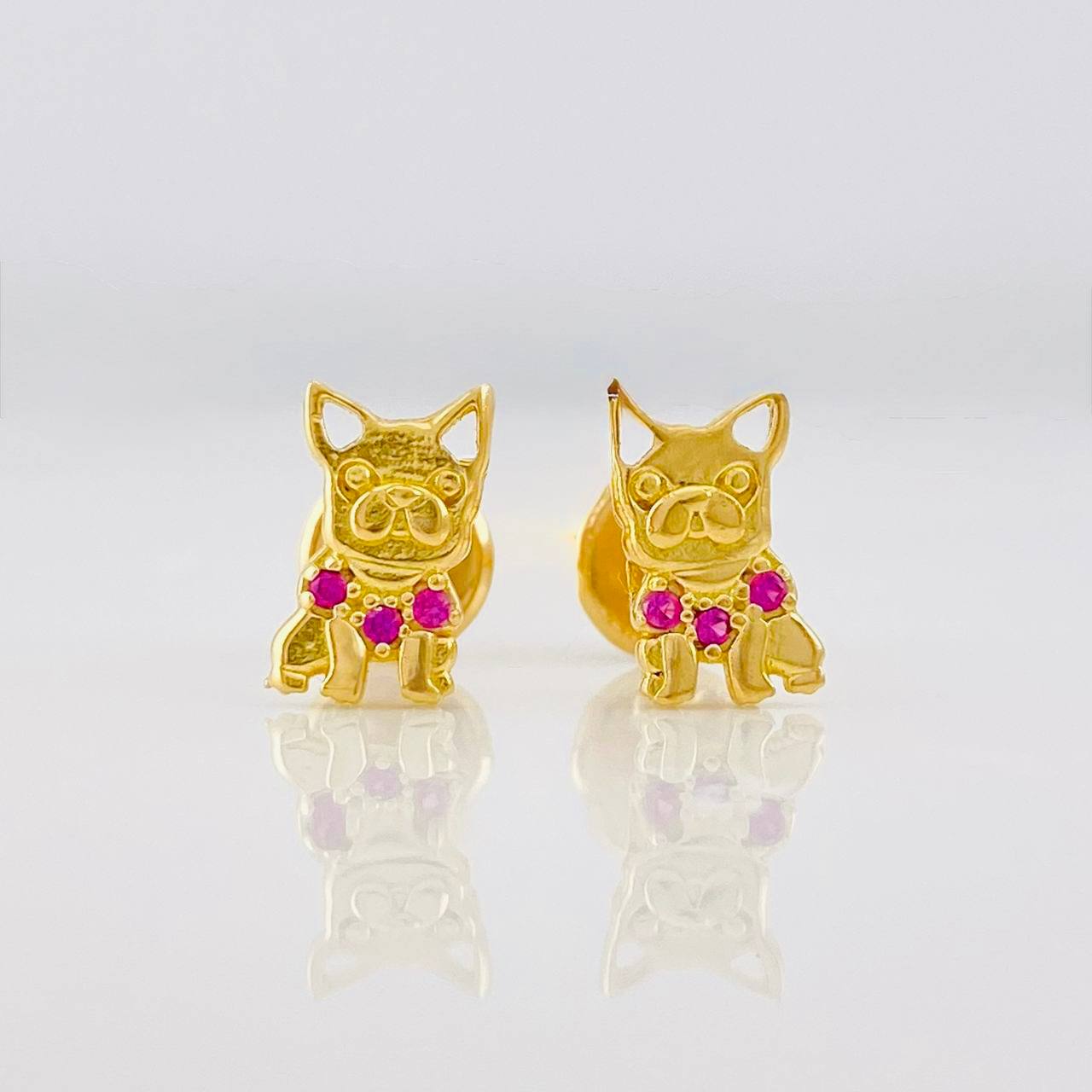 Topos Perro 1.1g / 8.2mm Oro Amarillo 18K