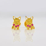 Topos Perro 1.1g / 8.2mm Oro Amarillo 18K