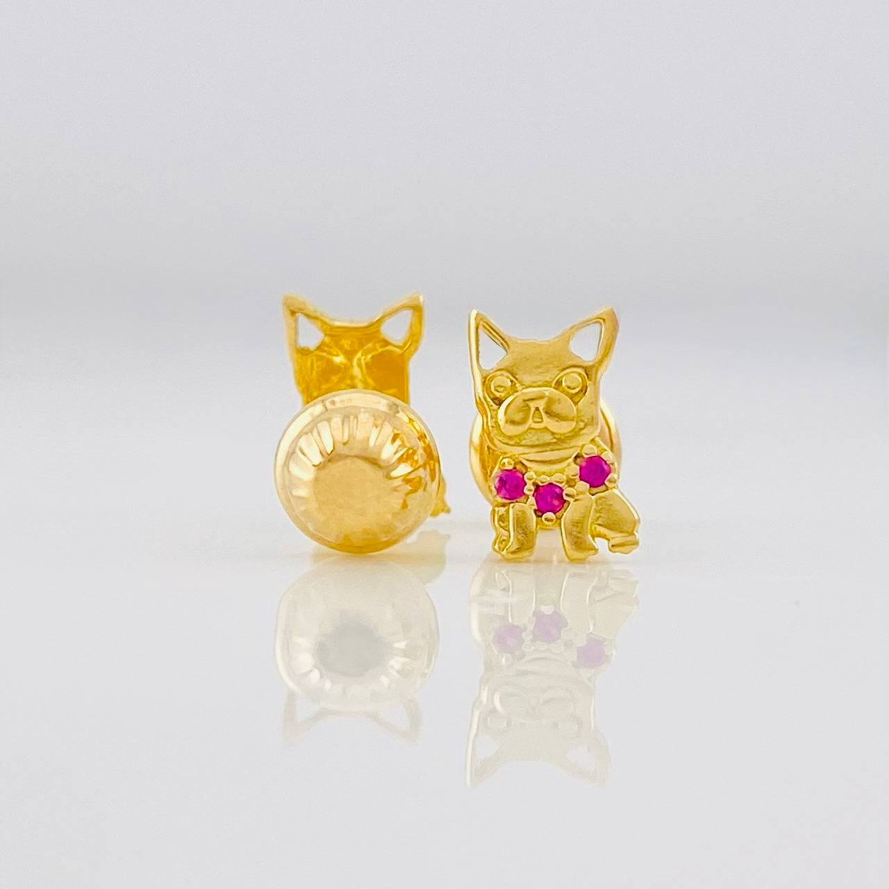 Topos Perro 1.1g / 8.2mm Oro Amarillo 18K