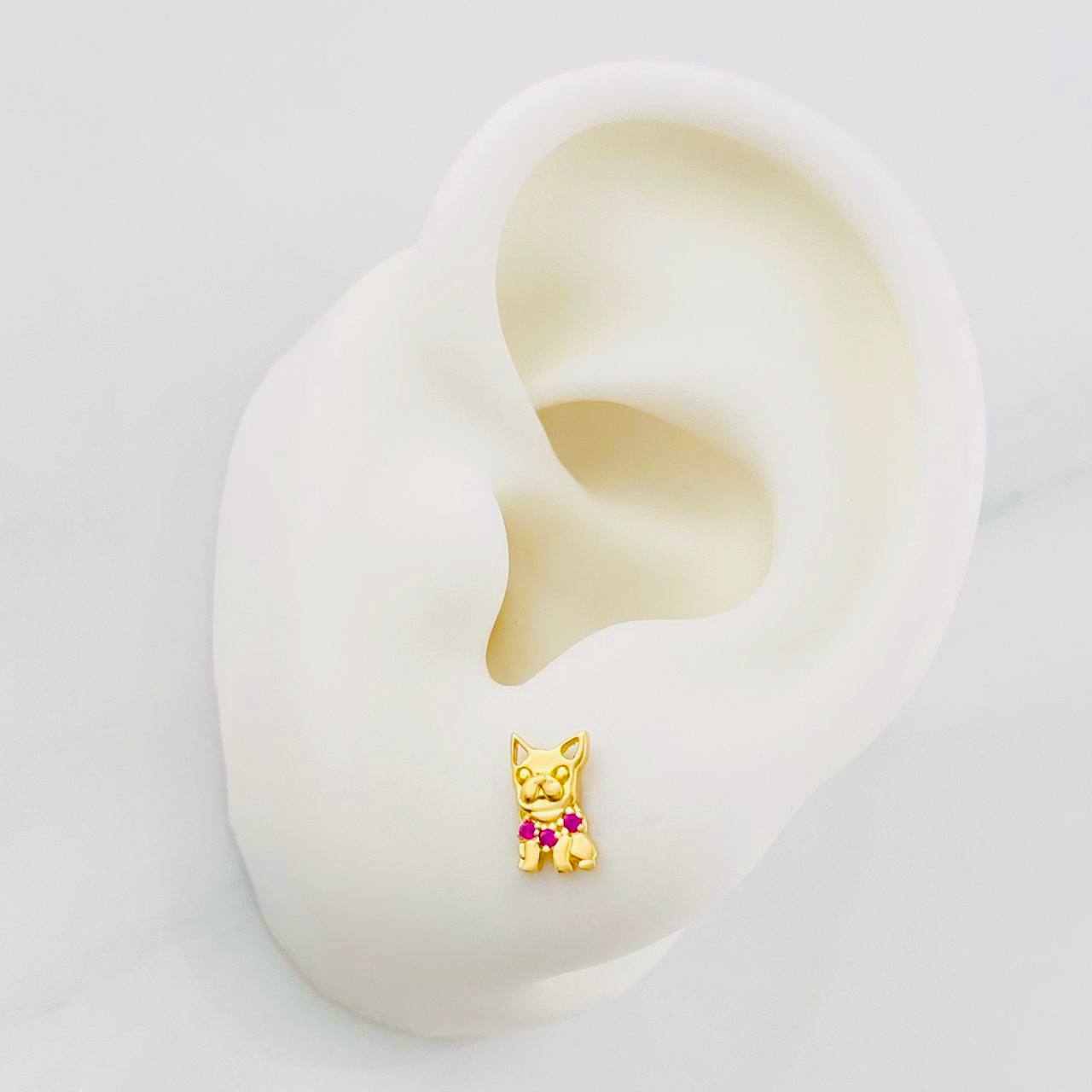Topos Perro 1.1g / 8.2mm Oro Amarillo 18K