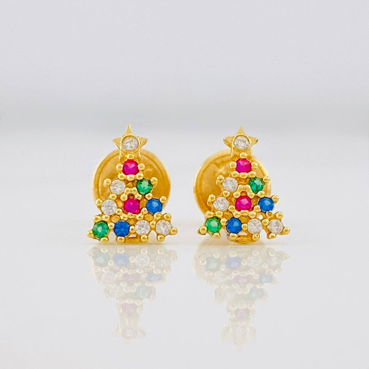 Topos Árbol de Navidad 0.75g / 8mm Oro Amarillo 18K