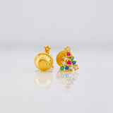 Topos Árbol de Navidad 0.75g / 8mm Oro Amarillo 18K