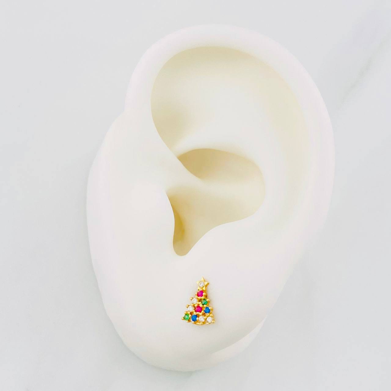 Topos Árbol de Navidad 0.75g / 8mm Oro Amarillo 18K
