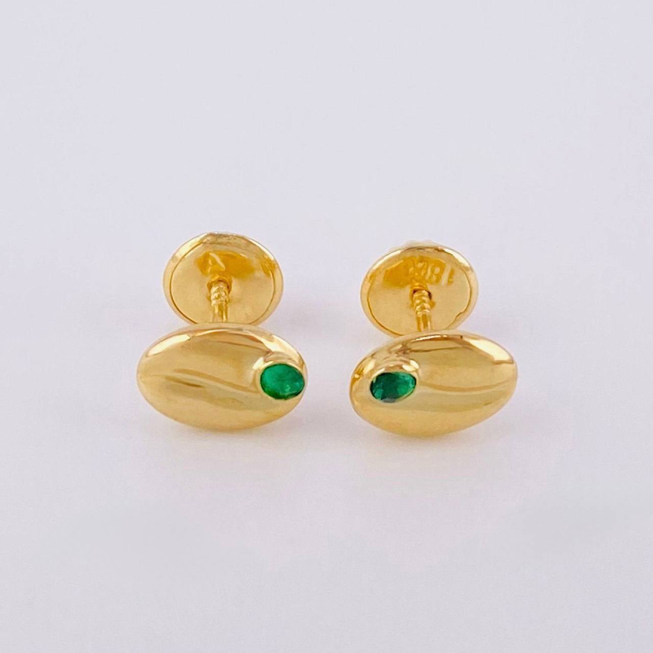 Topos Grano de Café 0.8g / 6.5mm Oro Amarillo 18K