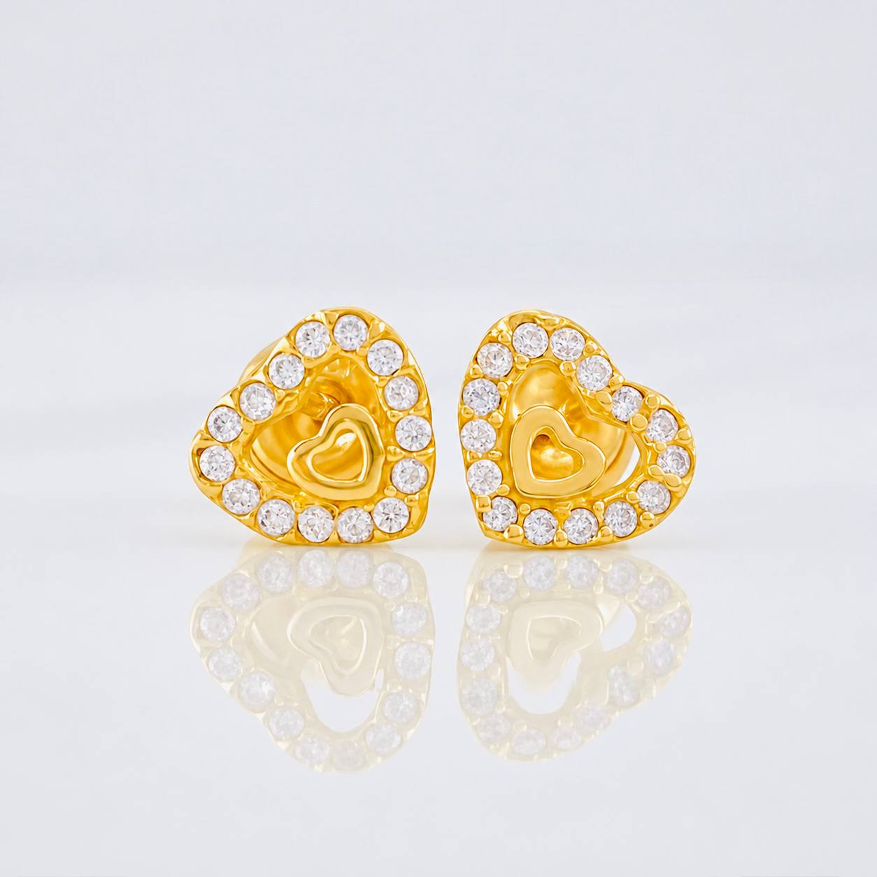 Topos Corazones 0.85g / 6.5mm Oro Amarillo 18K