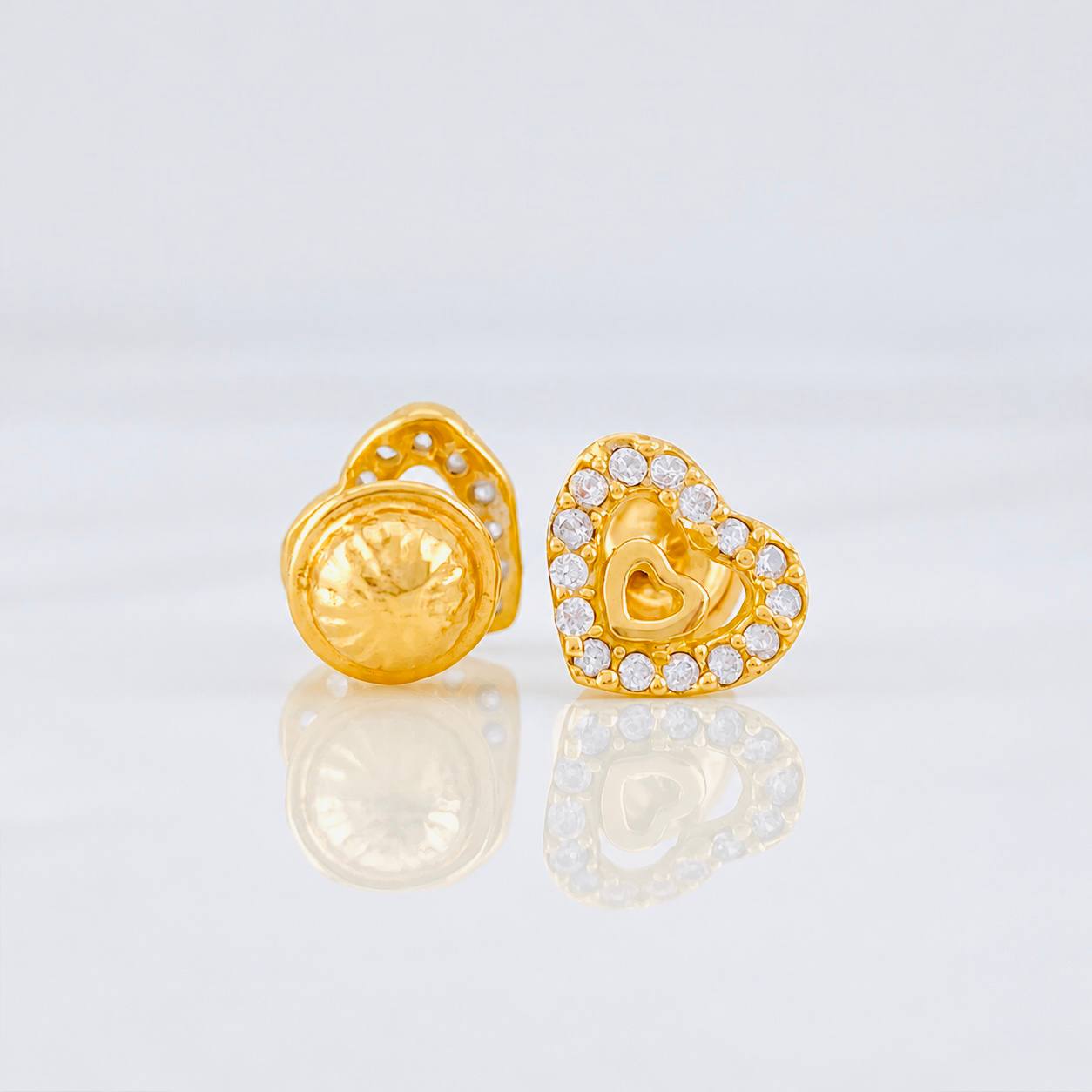 Topos Corazones 0.85g / 6.5mm Oro Amarillo 18K