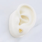Topos Corazones 0.85g / 6.5mm Oro Amarillo 18K