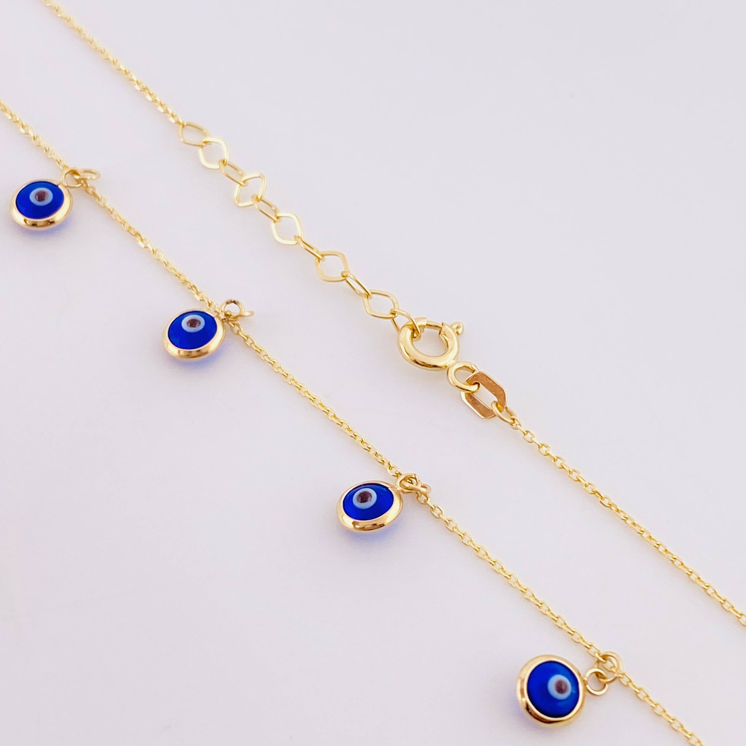 Cadena Aro Seguido Ojo Turco 2.9g / 45cm / 0.9mm Oro Amarillo 18K