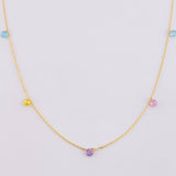 Cadena Aro Seguido Perlas 1.8g / 45cm / 0.9mm Oro Amarillo 18K