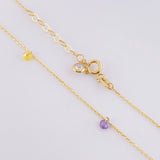 Cadena Aro Seguido Perlas 1.8g / 45cm / 0.9mm Oro Amarillo 18K
