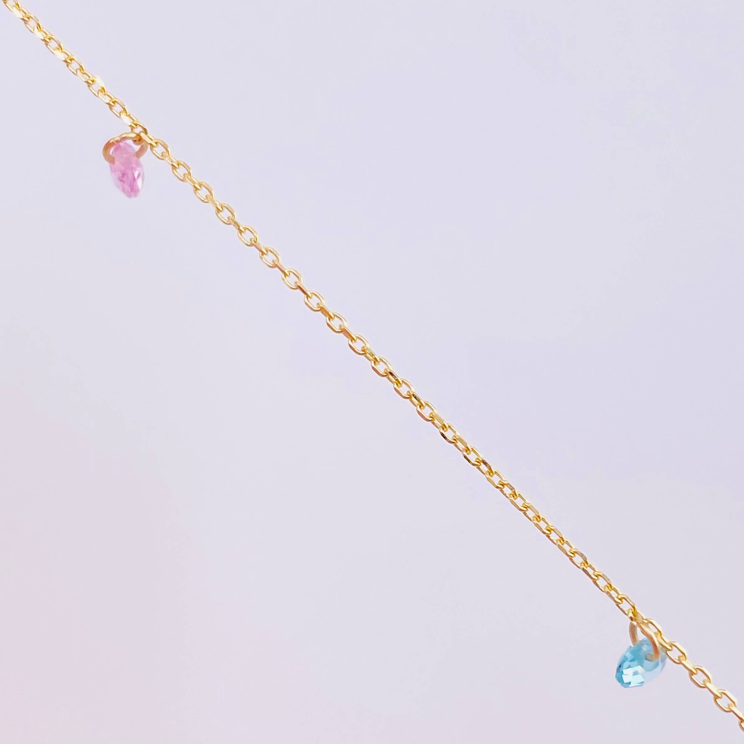 Cadena Aro Seguido Perlas 1.8g / 45cm / 0.9mm Oro Amarillo 18K
