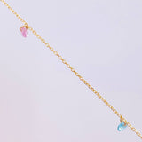 Cadena Aro Seguido Perlas 1.8g / 45cm / 0.9mm Oro Amarillo 18K