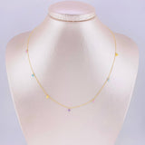 Cadena Aro Seguido Perlas 1.8g / 45cm / 0.9mm Oro Amarillo 18K