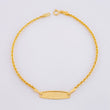 Pulso Lazo Placa Ovalada 1.1g / 17.1cm / 1.6mm Oro Amarillo 18K