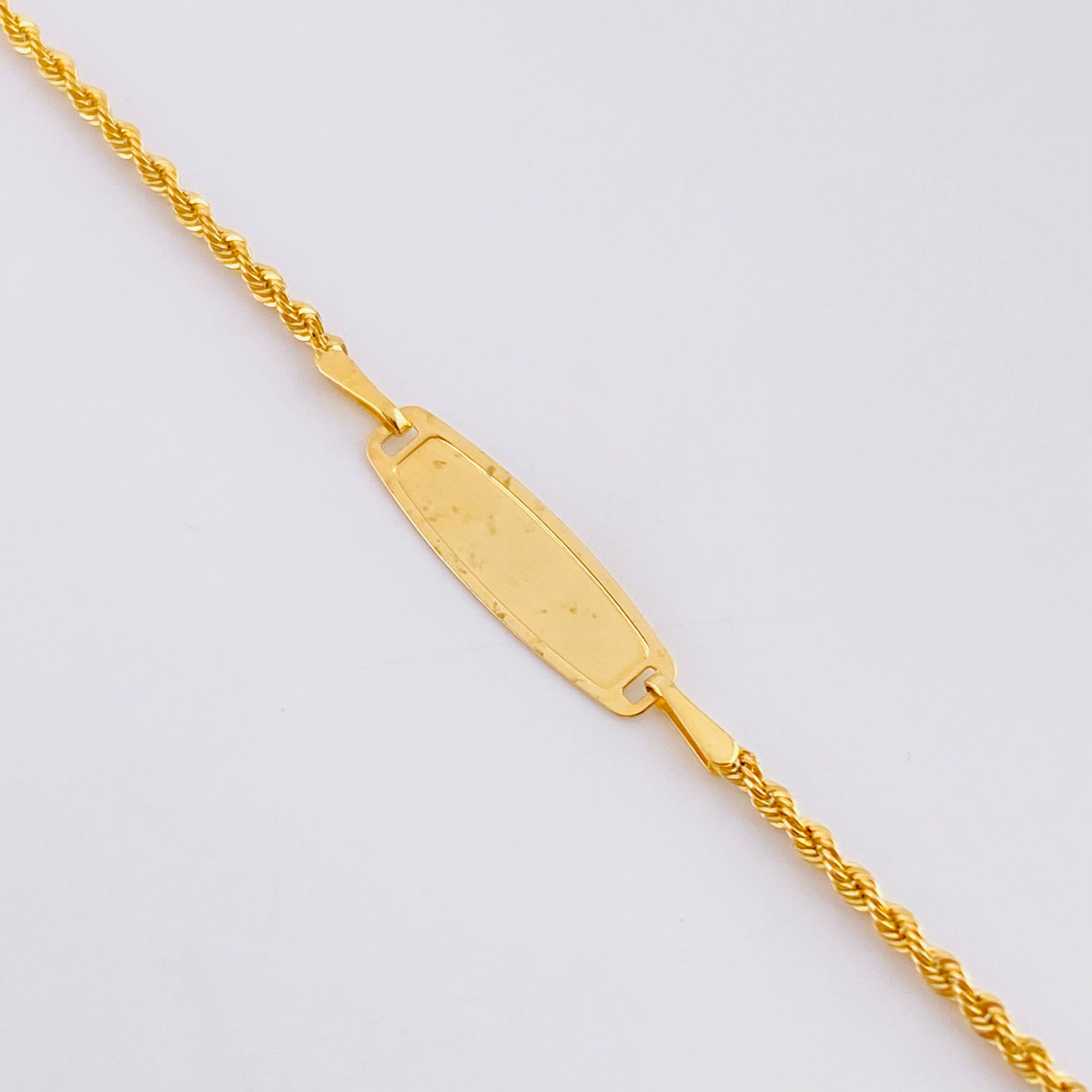 Pulso Lazo Placa Ovalada 1.1g / 17.4cm / 1.6mm Oro Amarillo 18K