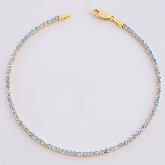 Pulso Tenis 2g / 16.6cm / 1.5mm Oro Amarillo 18K