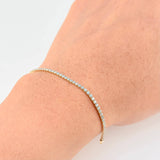 Pulso Tenis 2g / 16.6cm / 1.5mm Oro Amarillo 18K