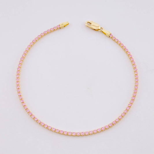 Pulso Tenis 2g / 16.6cm / 1.5mm Oro Amarillo 18K