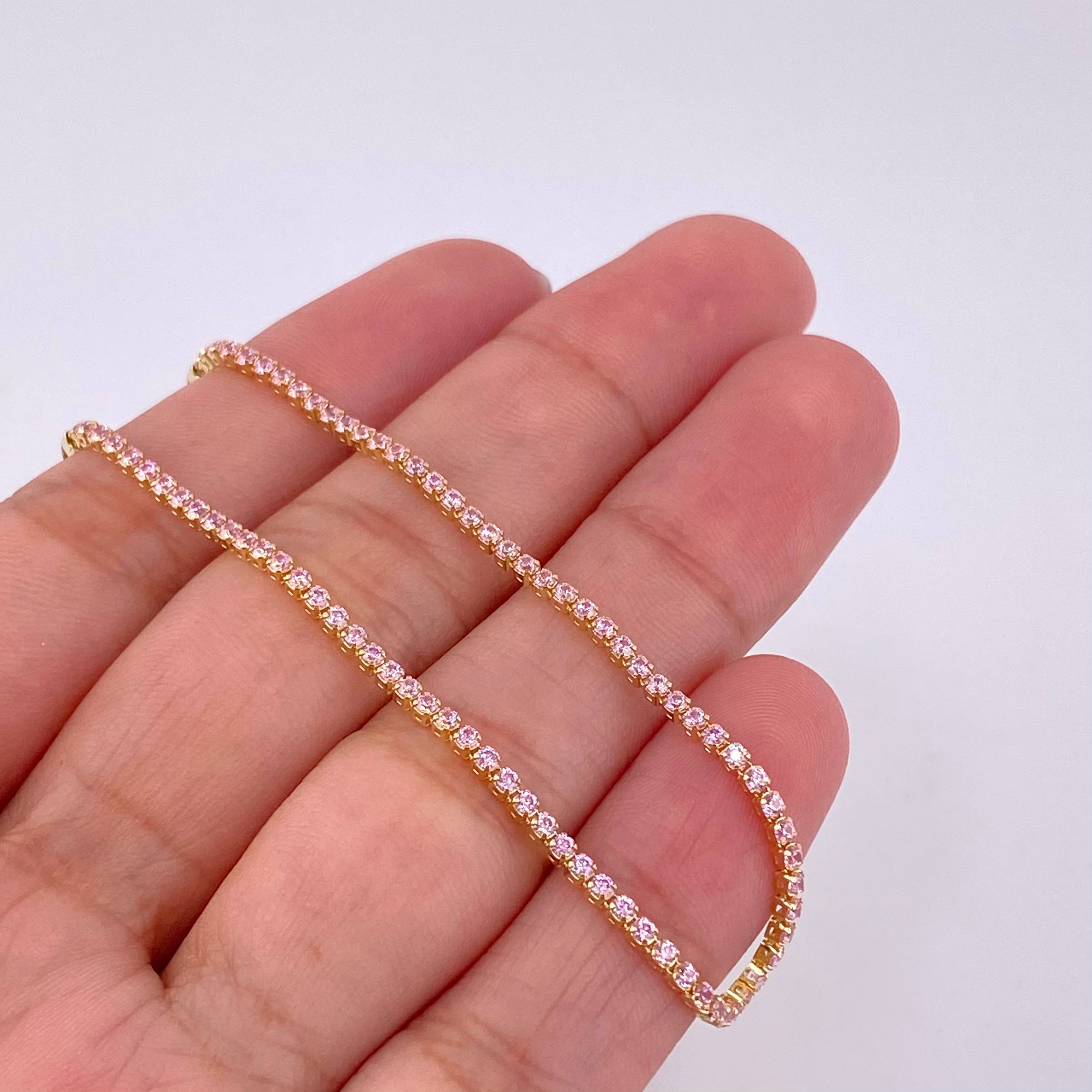 Pulso Tenis 2g / 16.6cm / 1.5mm Oro Amarillo 18K