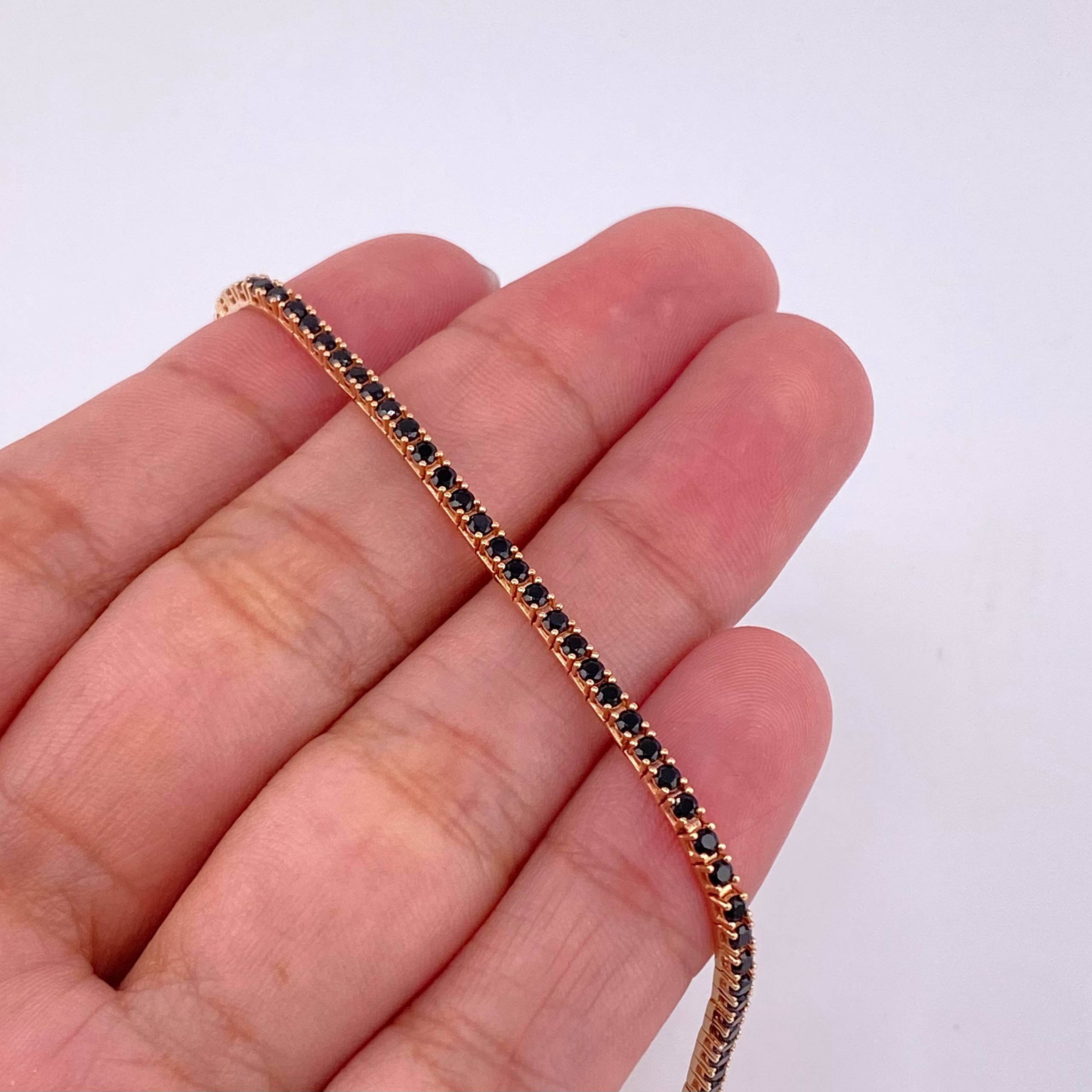 Pulso Tenis 5.9g / 20.6cm / 2mm Oro Rosa 18K