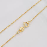 Set Cadena Aro Seguido + Dije Fe / 2.55g / 45cm Oro Amarillo 18K