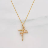 Set Cadena Aro Seguido + Dije Fe / 2.55g / 45cm Oro Amarillo 18K