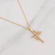 Set Cadena Aro Seguido + Dije Fe / 2.55g / 45cm Oro Amarillo 18K
