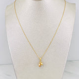 Set Cadena Aro Seguido + Dije Nudo / 1.85g / 45cm Tres Oros 18K