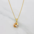 Set Cadena Aro Seguido + Dije Nudo / 1.75g / 45cm Tres Oros 18K