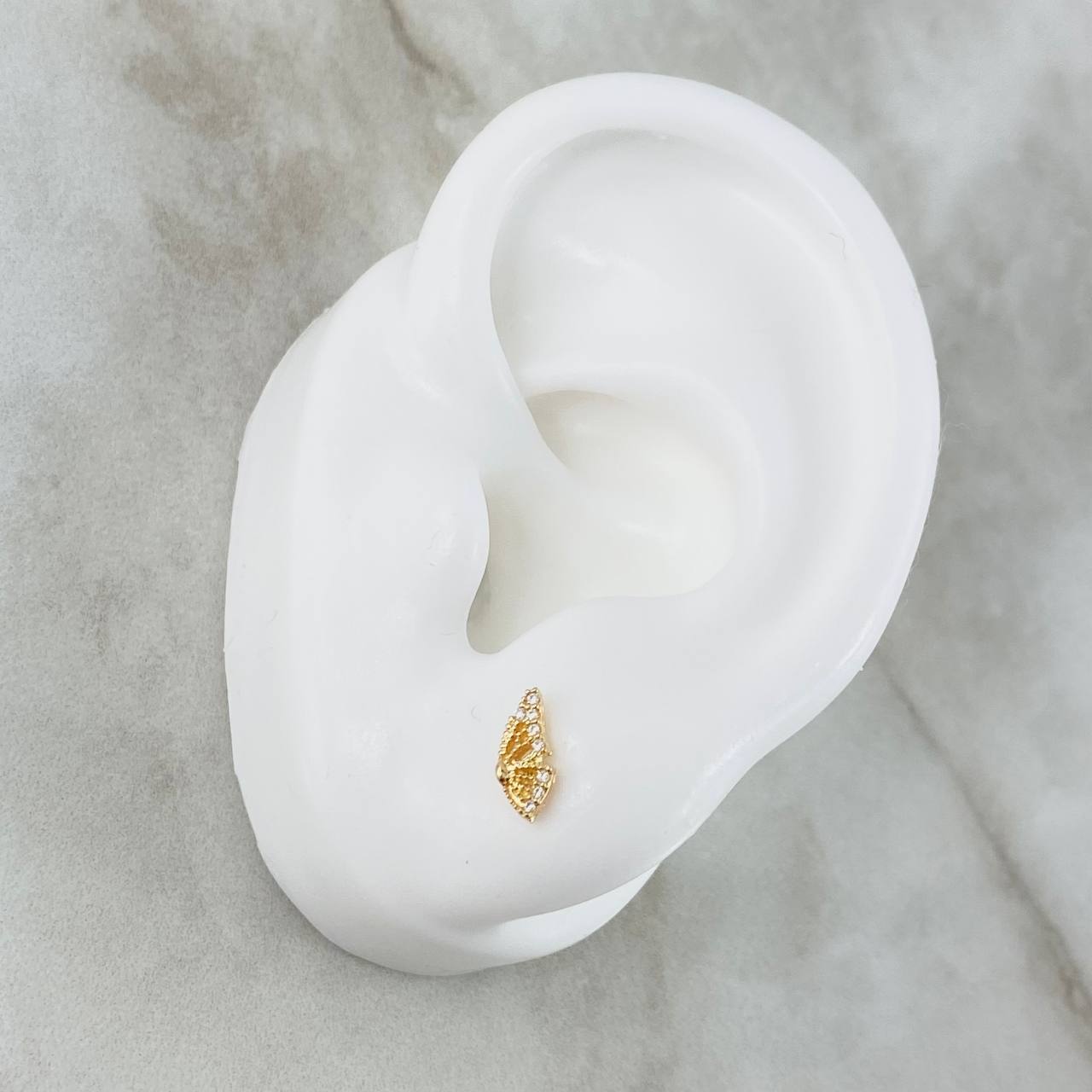 Topos Alas Mariposa 0.85gr / Circones Blancos Oro Amarillo *