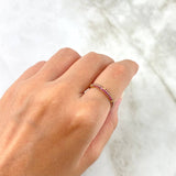 Anillo Churumbela 1.55gr / T6 1/4 / Circones Fucsias Oro Amarillo