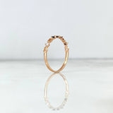 Anillo Corazones 0.95gr / T6 3/4 / Circones Blancos Negros Oro Rosa