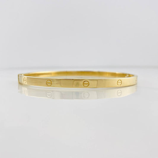 Pulso Aro Tornillo 5.8g / 18cm / 4mm Oro Amarillo 18K