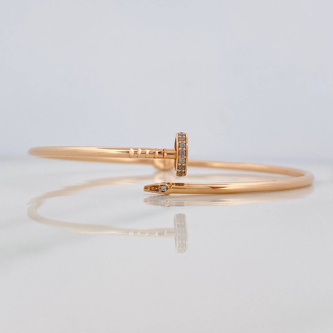 Pulso Aro Clavo 4.8g / 17cm / 2mm Oro Rosa 18K