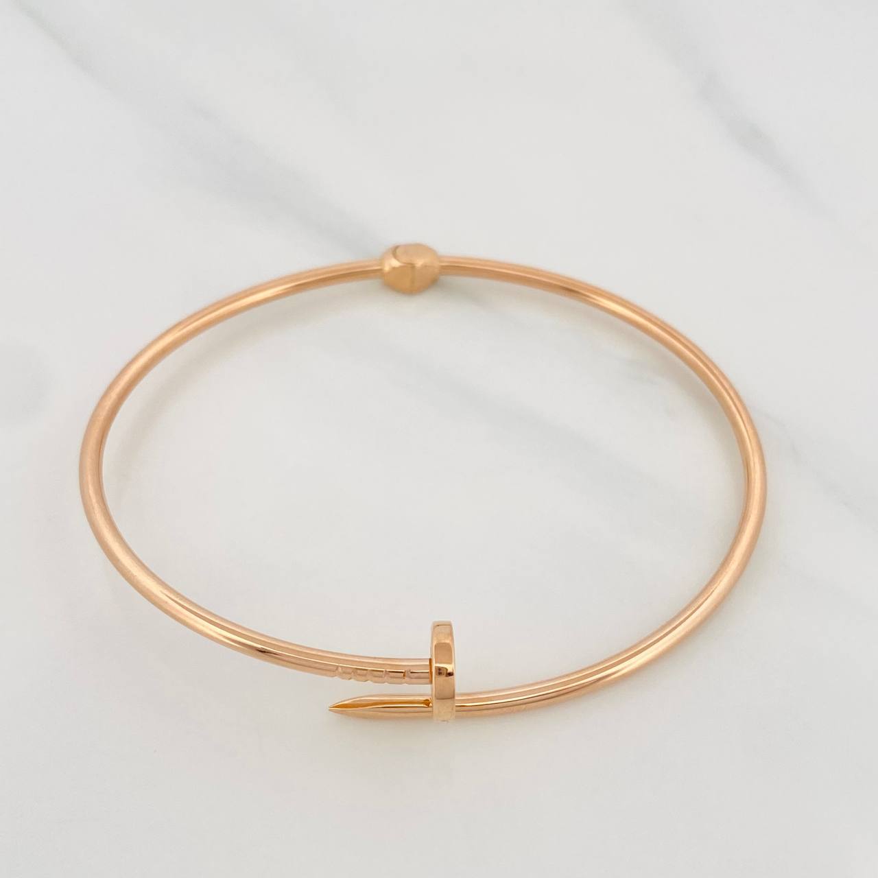 Pulso Aro Clavo 5.2g / 17cm / 2mm Oro Rosa 18K