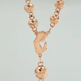 Rosario Virgen Maria 19.1gr / 62cm / 8mm-5mm Oro Rosa 18K &