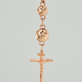 Rosario Virgen Maria 19.1gr / 62cm / 8mm-5mm Oro Rosa 18K &