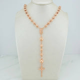Rosario Virgen Maria 19.1gr / 62cm / 8mm-5mm Oro Rosa 18K &