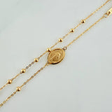 Pulso Denario Virgen Milagrosa 1.35gr / 17.5cm-19cm / 2mm Oro Amarillo +4 18K %