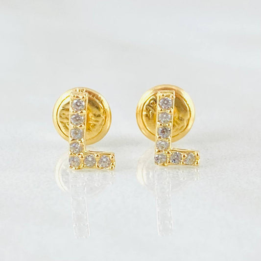 Topos Letra L 0.6gr / 4mm Oro Amarillo 18K
