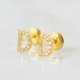 Topos Letra D 0.7gr / 5mm Oro Amarillo 18K