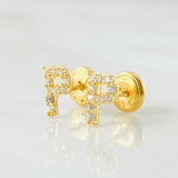 Topos Letra P 0.75gr / 4mm Oro Amarillo 18K