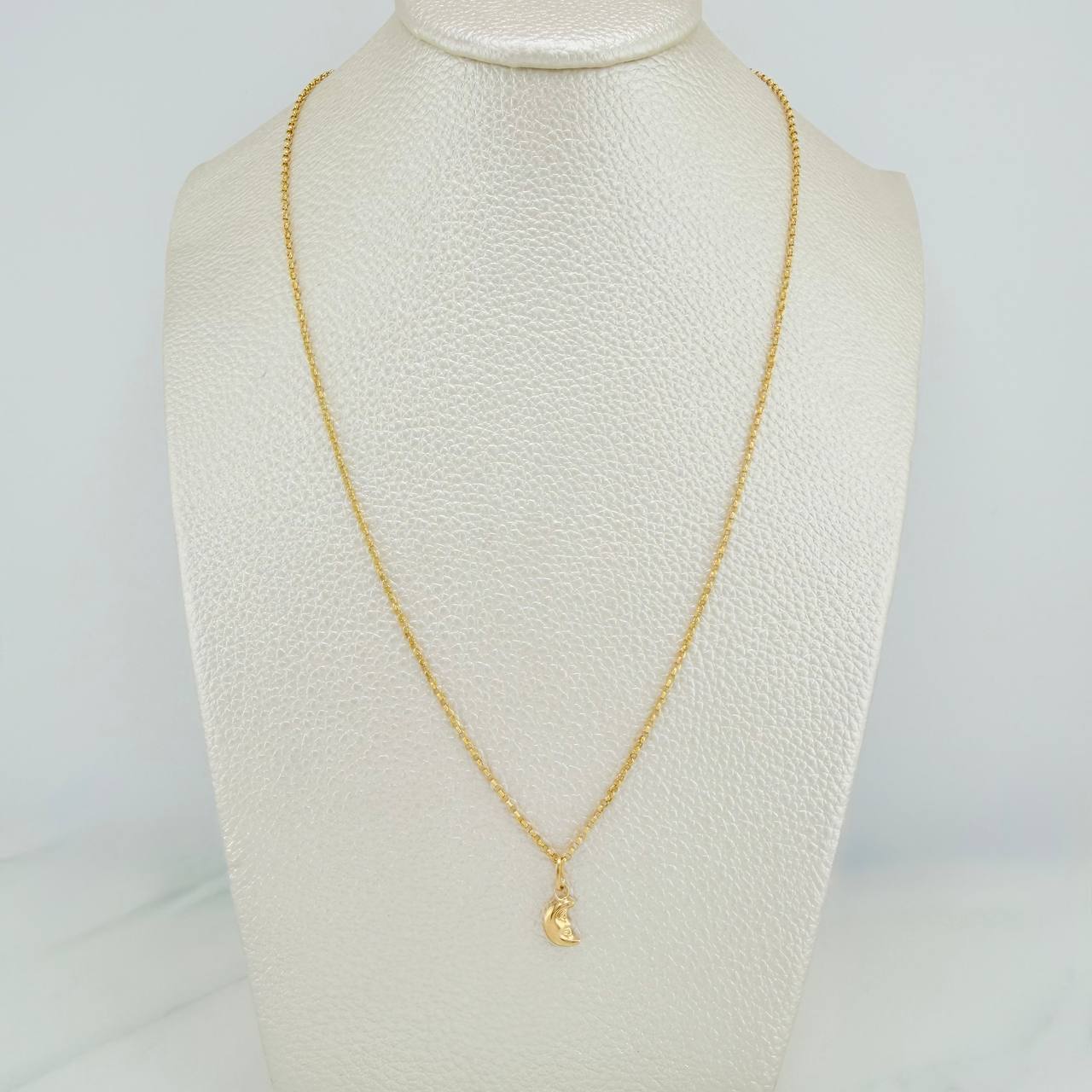 Set Cadena y Dije Roll-On + Luna 1.45gr / 40.1cm / 1.26mm Oro Amarillo 18K (Oferta) &