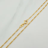 Set Cadena y Dije Figaro +Corazon 1.3gr / 44.8cm / 1.27mm Oro Amarillo 18K (Oferta) &