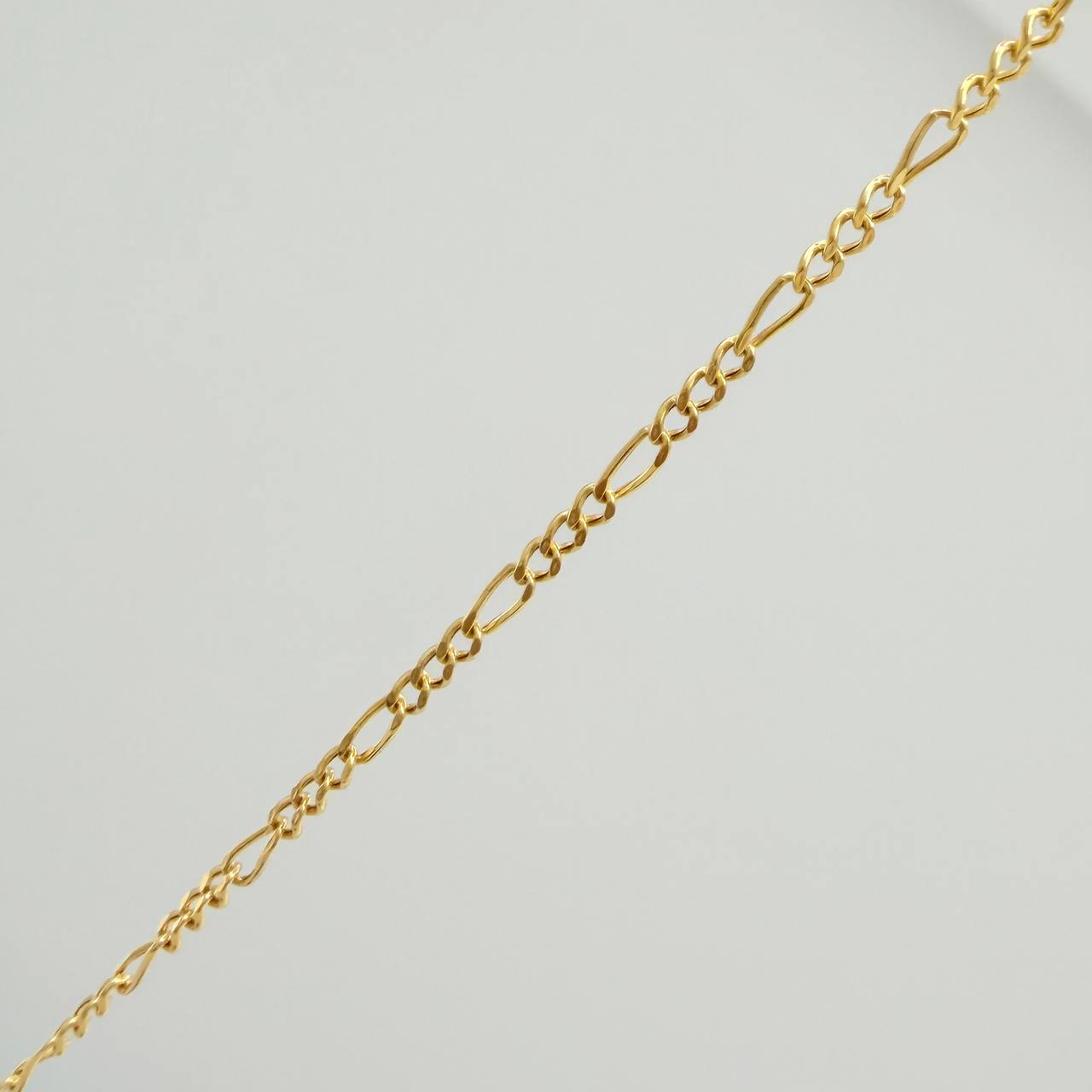 Set Cadena y Dije Figaro +Corazon 1.3gr / 44.8cm / 1.27mm Oro Amarillo 18K (Oferta) &