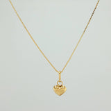 Set Cadena y Dije Veneciana + Corazon 1.25gr / 50.4cm / 0.55mm Oro Amarillo 18K (Oferta) &