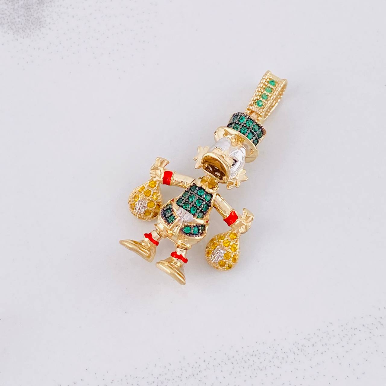 Dije Pato Bolsas Dinero 5.65g / 3.5cm Oro Amarillo 18K