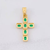 Dije Cruz Tupida 3.45g / 3.8cm Oro Amarillo 18K