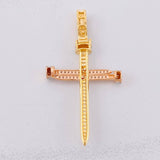 Dije Cruz Clavo 4.1g / 4.7cm Tres Oros 18K