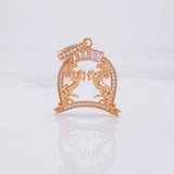 Dije Doble Caballo 4.35g / 3.5cm Oro Rosa 18K